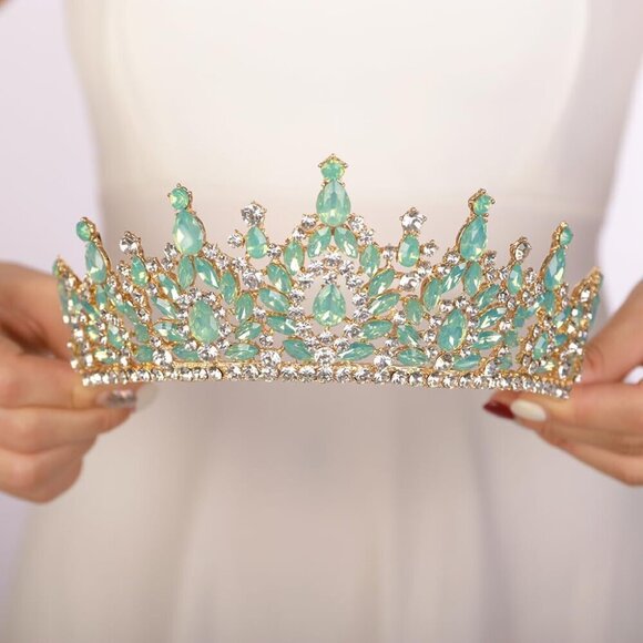 Women Crystal Crowns Tiaras Alloy Bridal Party Prom Bridal Tiara for Weddings main image 5